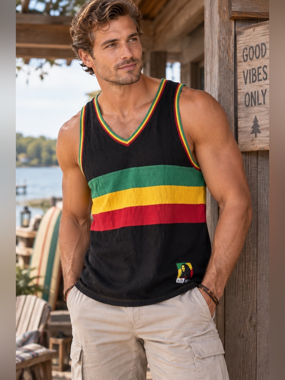 Billa Bong X Bob Marley Medium Men’s 100% Organic Cotton Jersey Tank